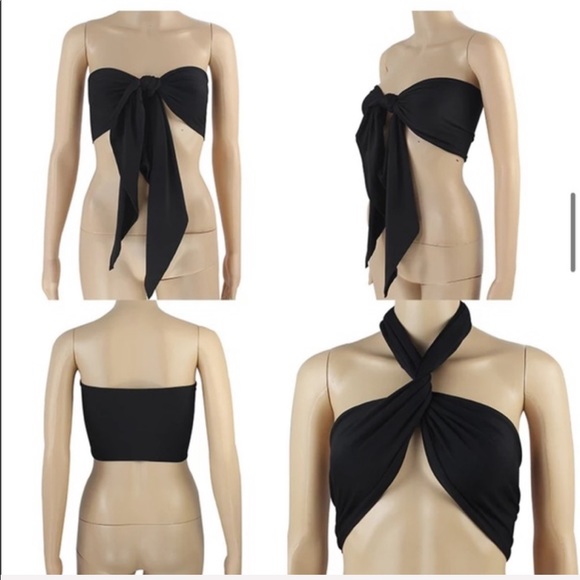 ⭐️LAST ONE🌺 White bow crop top - Picture 2 of 3